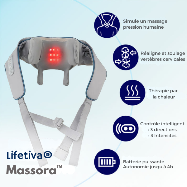 Massora™ - Appareil de massage thermo-intelligent avec ceinture de fixation