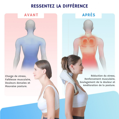 Massora™ - Appareil de massage thermo-intelligent avec ceinture de fixation