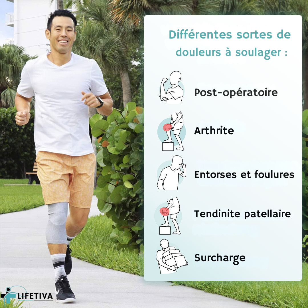 Kneebra™ - Genouillère de compression en bambou pour le genou